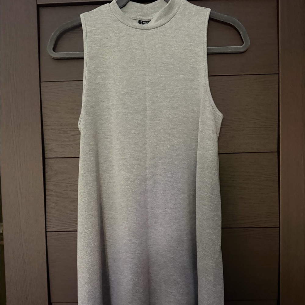 Topshop Womens Charcoal Crewneck Dress